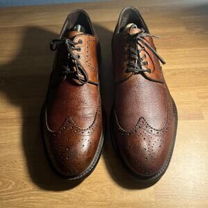 To Boot New York Adam Derrick Men’s Textured Wingtip Brogue Brown Leather  9.5